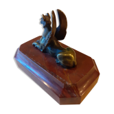 Presse papier en bronze et en marbre