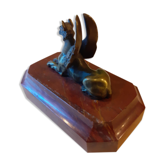 Bronze and marble paper press