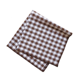 BHV serviette vichy marron