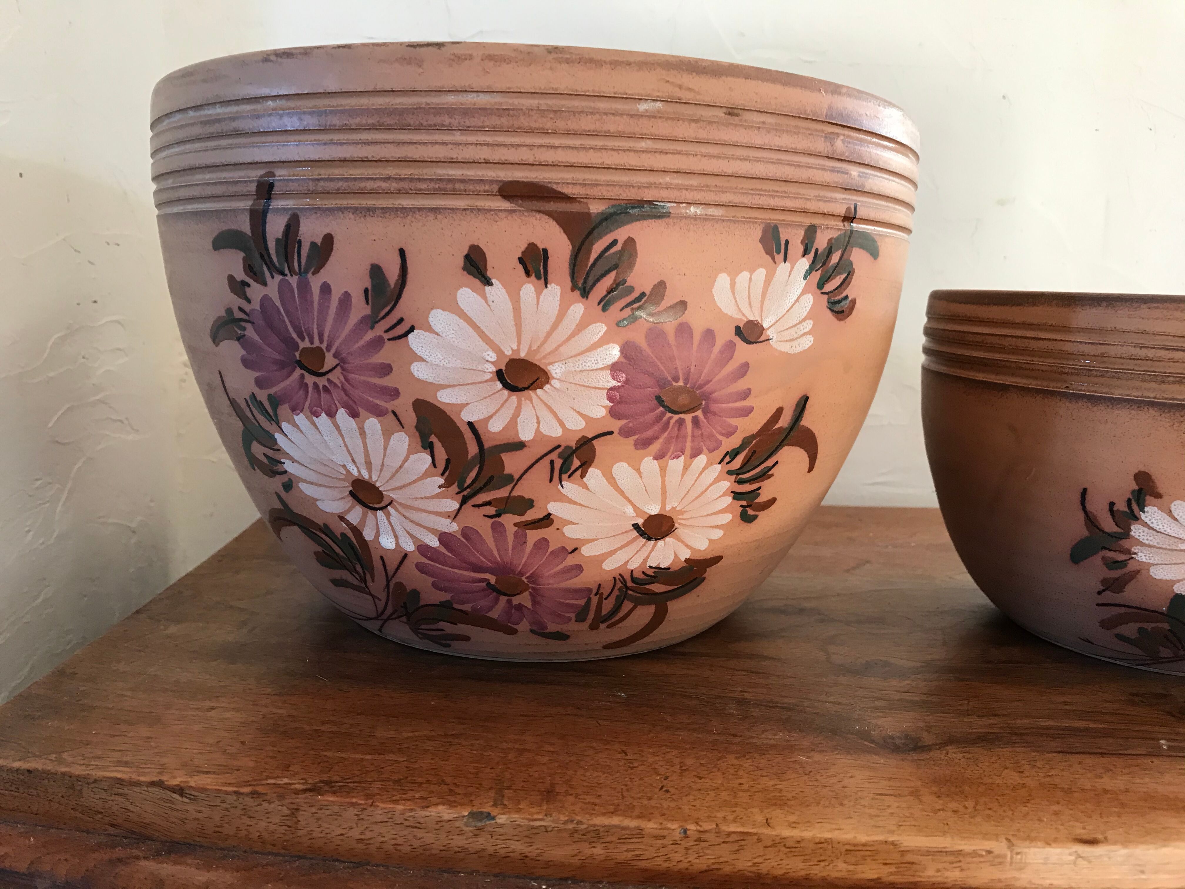 Vallauris 70's terracotta salad bowls