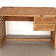 Italian Bamboo and Rattan Desk or Vanity with two Drawers, 1970s