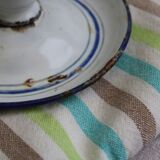 Old enamel candle holder