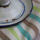 Old enamel candle holder