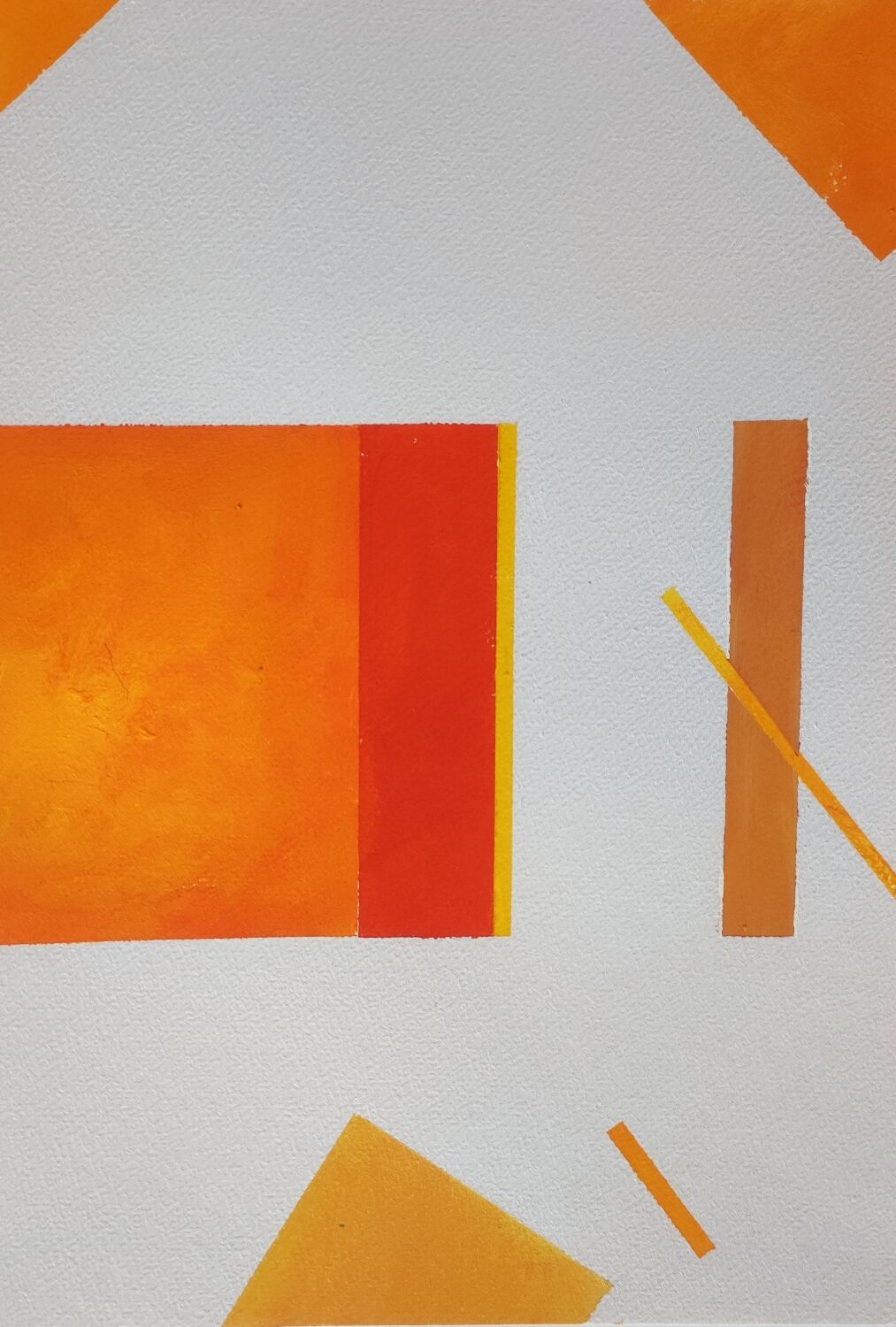 Orange minimalist geometric paint