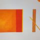 Orange minimalist geometric paint