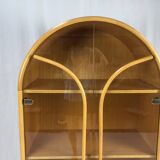 Vitrine en rotin du milieu du siècle, années 1970