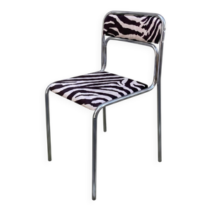 Chaise tubulaire vintage - tissu