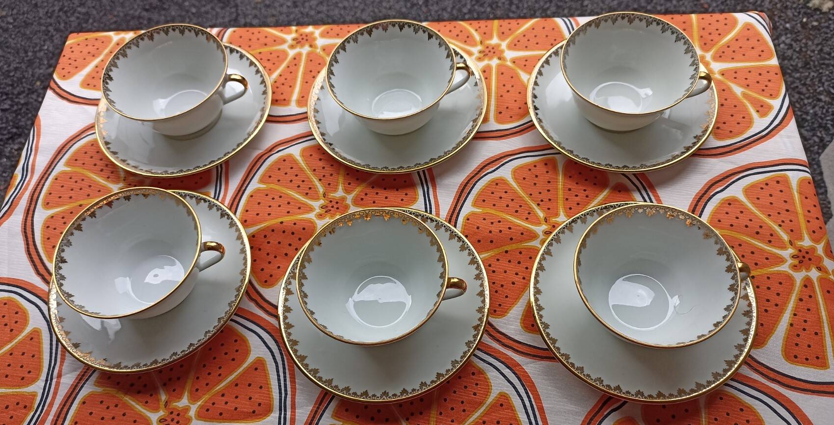 set of 6 Malbec and Treillard Frères cups from the 1950s