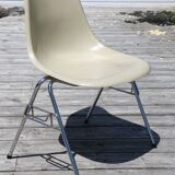 Eames cream shell chair Herman Miller