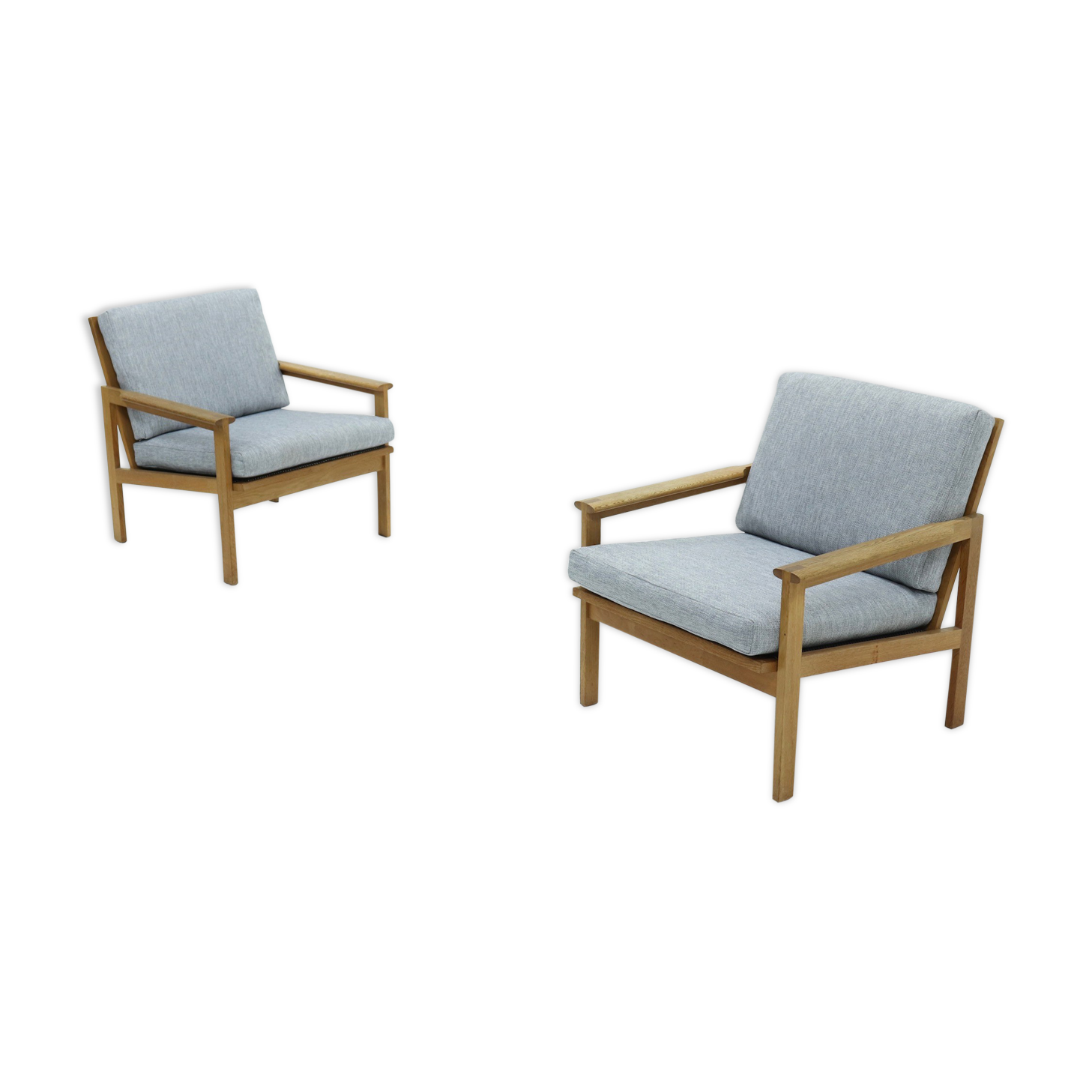 Lot of 2 capella chairs by Illum Wikkelso for N.Eilersen 1960s