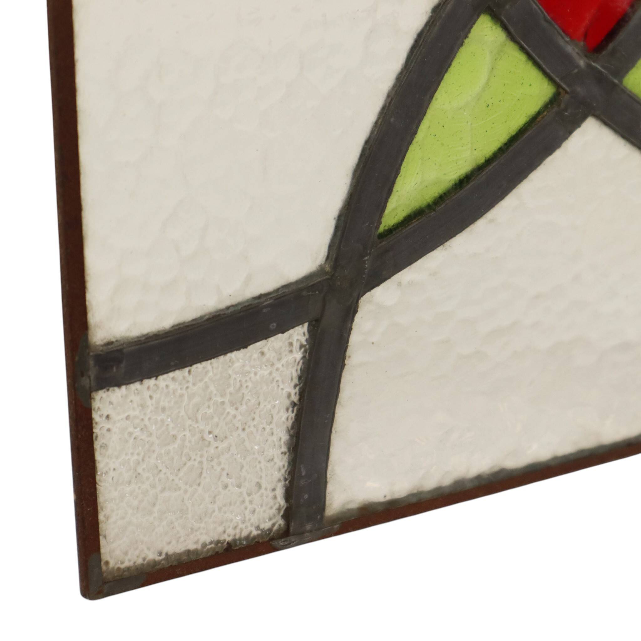 Art Deco Geometric Stained Glass Window 25x25cm