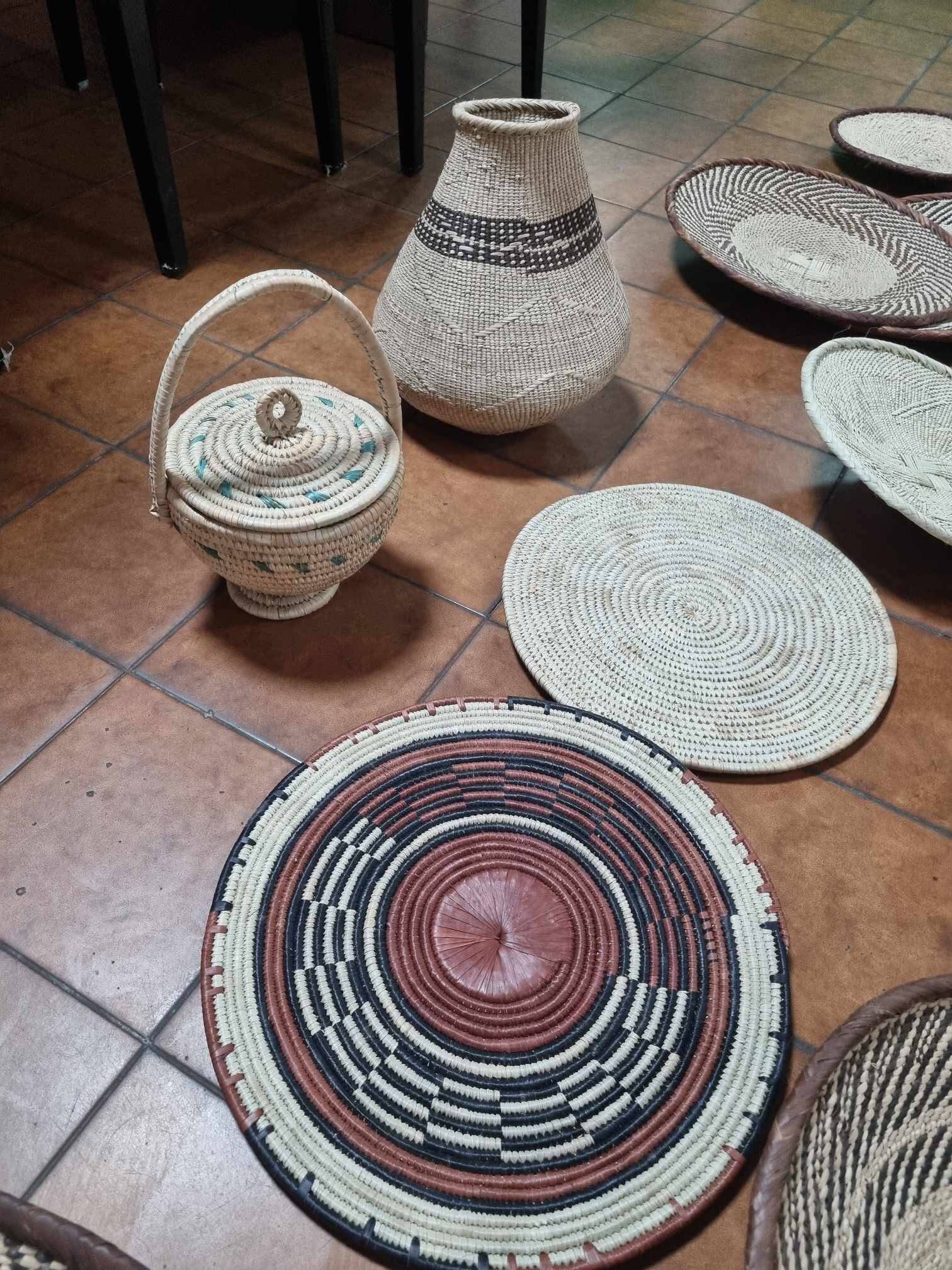 Set of 3 Woven African Baskets – Fulani Mbeedu from Cameroon