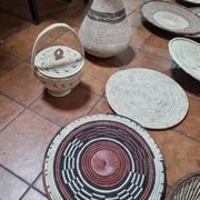 Set of 3 Woven African Baskets – Fulani Mbeedu from Cameroon