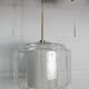 Chandelier 1930 double Opaline blown glass brass and copper