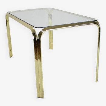 Midcentury brass and glass dining table, germany 1970s