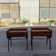 Tables de chevet danoises en teck avec étagères à cordes, 1967, lot de 2