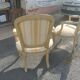 Pair of Louis XV style convertible armchairs
