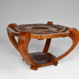 Colonial Art Deco carved coffee table circa 1930