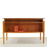 Vintage Pine Veneer Desk, 1960s