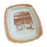 Polylobed serving dish rectangular in ceramic shape Décor 1900s