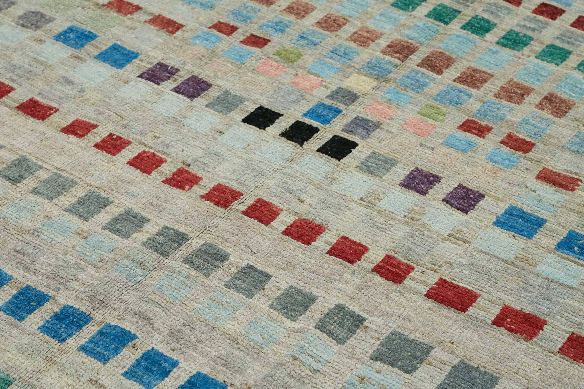 Handwoven Turkish Rustic 211 cm x 305 cm Multicolor Wool Carpet