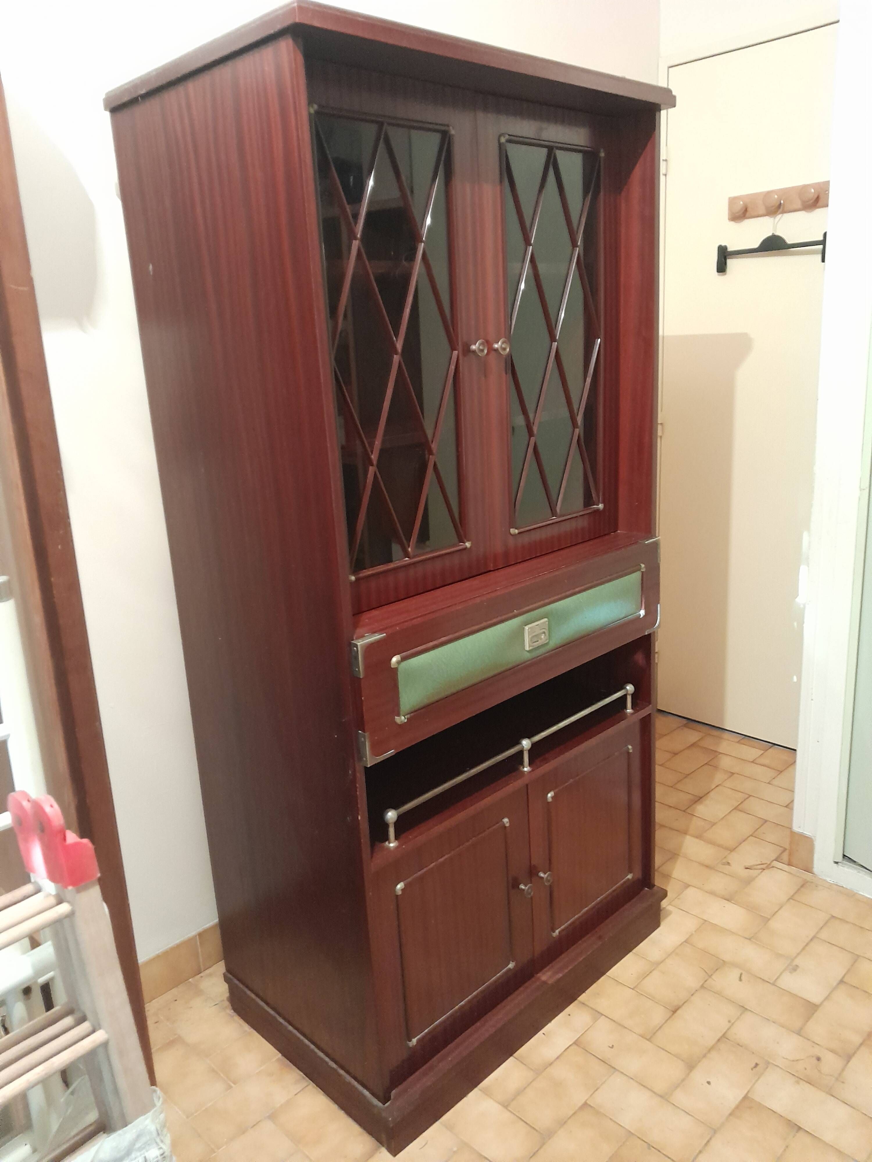 Art Deco vintage secretary bookcase – 1940s/1950s
