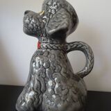 Ceramic carafe pitcher shaped dog poodle year 60/70