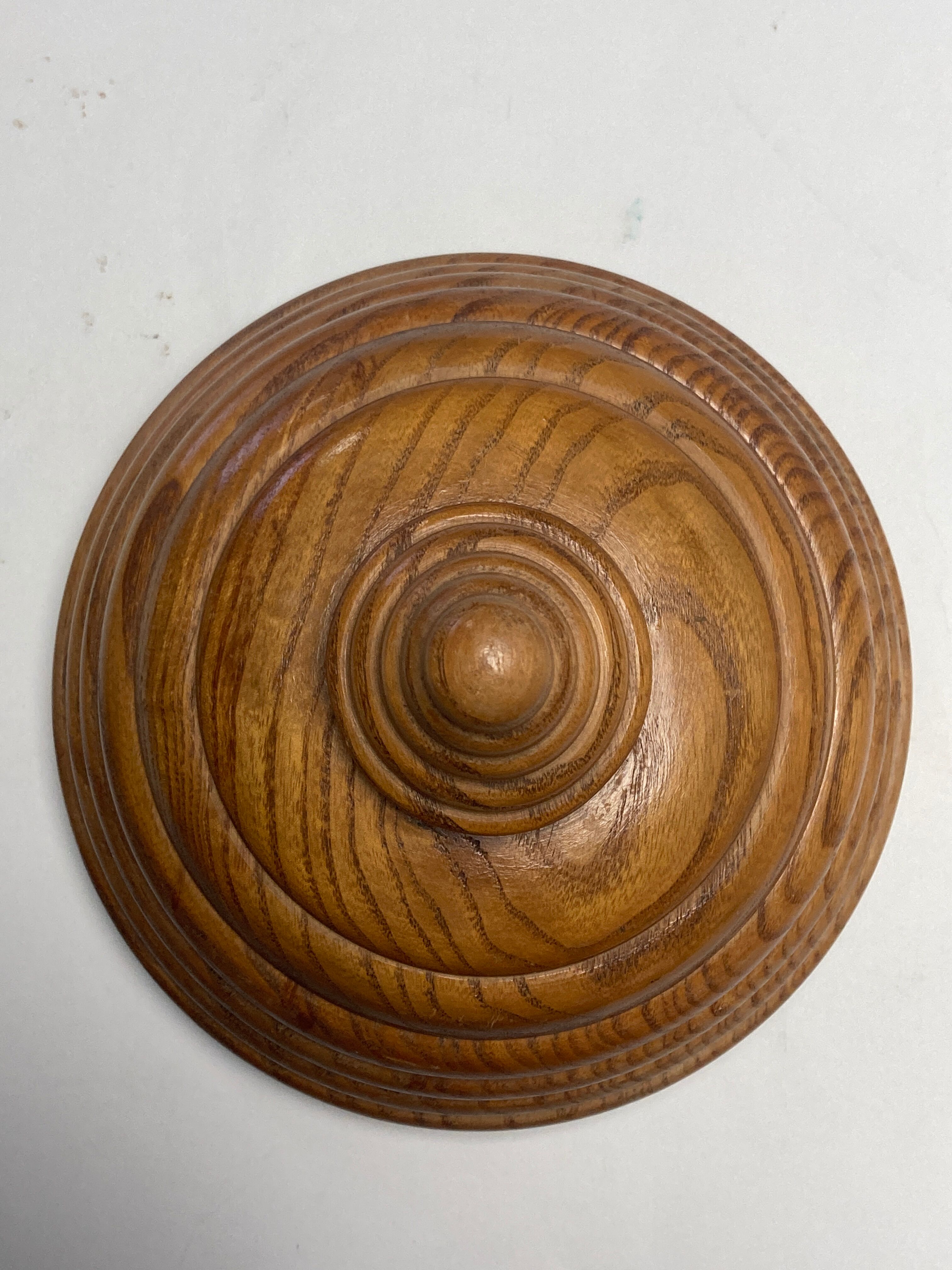 Dutch modernist wood turnt container or pot