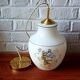 Vintage opaline glass pendant, multicoloured geisha patterns 1960, Anouck