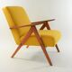 Fauteuil kompas jaune dossier haut