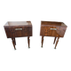 Set of 2 vintage hair tables