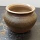 Old Vase SOULAINES DHUYS.  Signed ROYER.  Vase in Enamelled Sandstone.  Color Brown Beige Diameter at