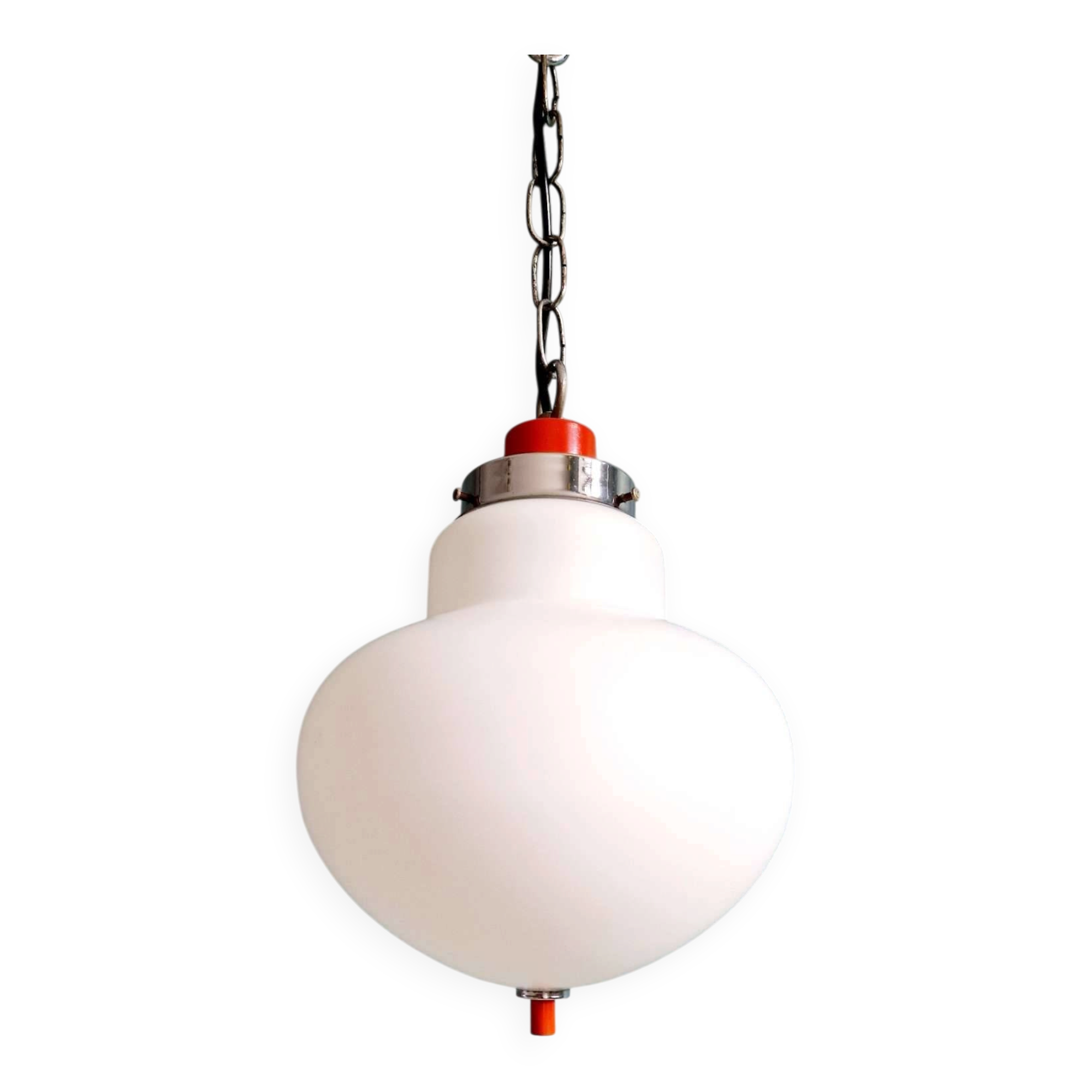 Suspension Space Age en opaline blanche, Massive, 1970