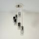 Lampe cascade chromée RDA avec verre bullé