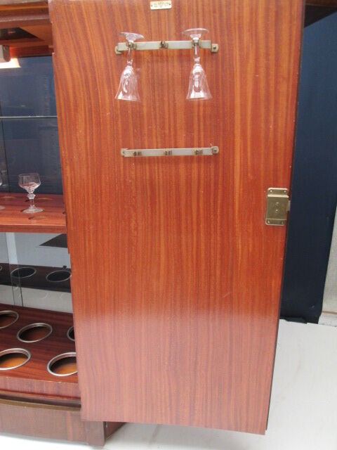 Art deco bar system in walnut