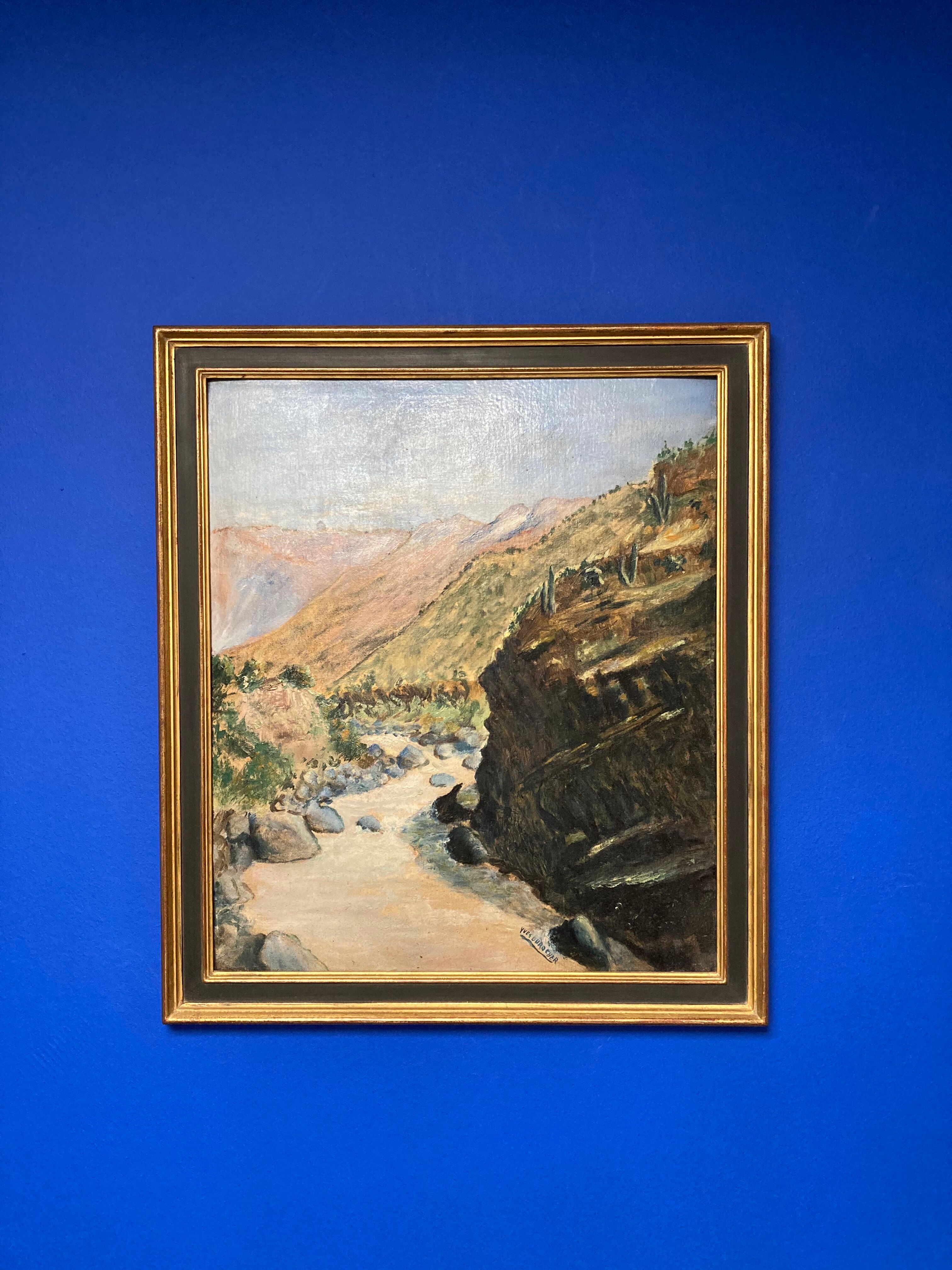 Vintage framed painting