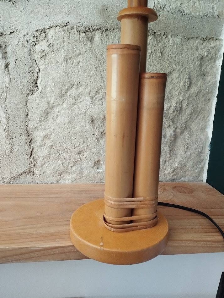 Vintage wooden table lamp – 1960s/70s