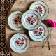 Set of 5 plates flat vintage model monique de digoin sarreguemines