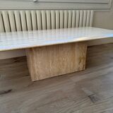 Travertine coffee table