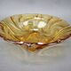 Decorative bullicante glass bowl from Murano, amber by Galliano Ferro from the mid-century, 1960s.