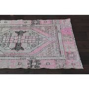 1970s Turkish Oushak Handmade Wool Cotton Beige Runner 77x245