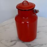 Pot à lait émaillée rouge