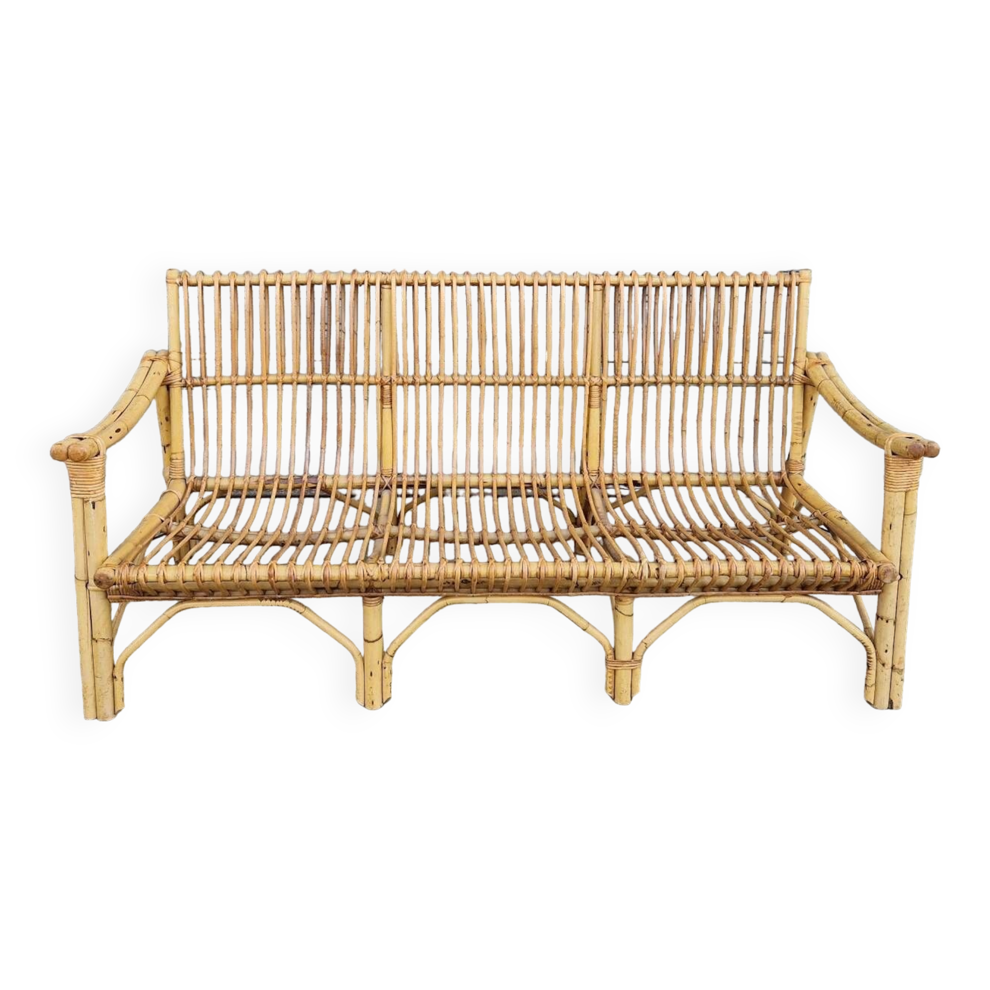 Rattan and bamboo sofa Dal Vera