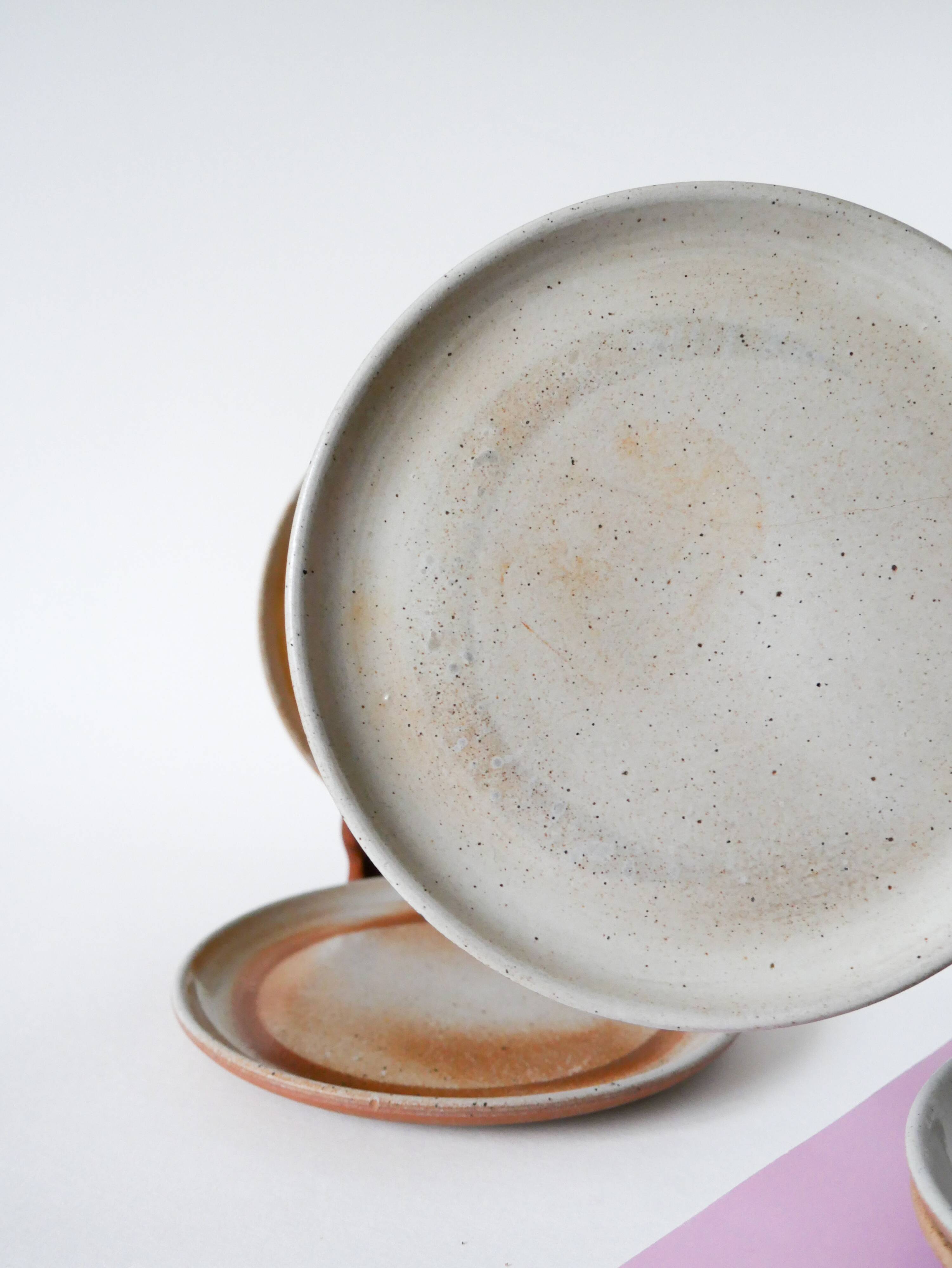 Set of 5 Marais stoneware dessert plates, 1960