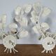 Pair of vintage floral wall sconces in white metal – Florentine style
