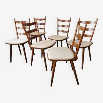Set de 6 chaises bistrots Hiller, vers 1960