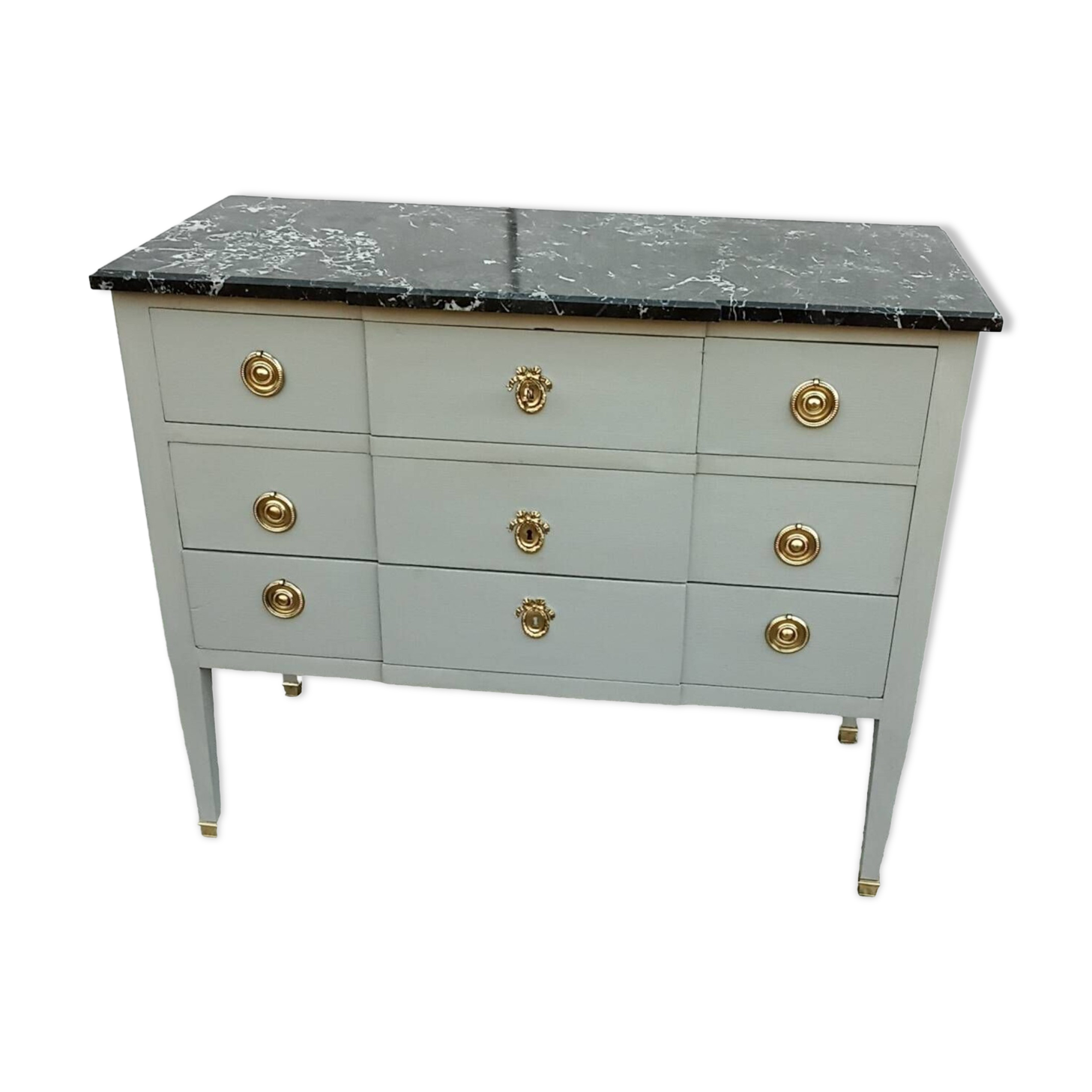 Gray chest of drawers
