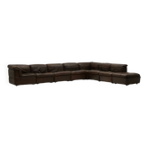 Large modular leather sofa by Rolf Benz, Germany 1970s.