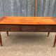 Antique Louis Philippe table in solid cherry and oak with 3 drawers