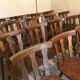 Lot of 20 brasserie-style bistro chairs 1960's